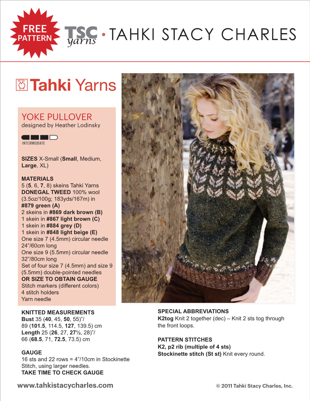 YOKE PULLOVER Designed by Heather Lodinsky