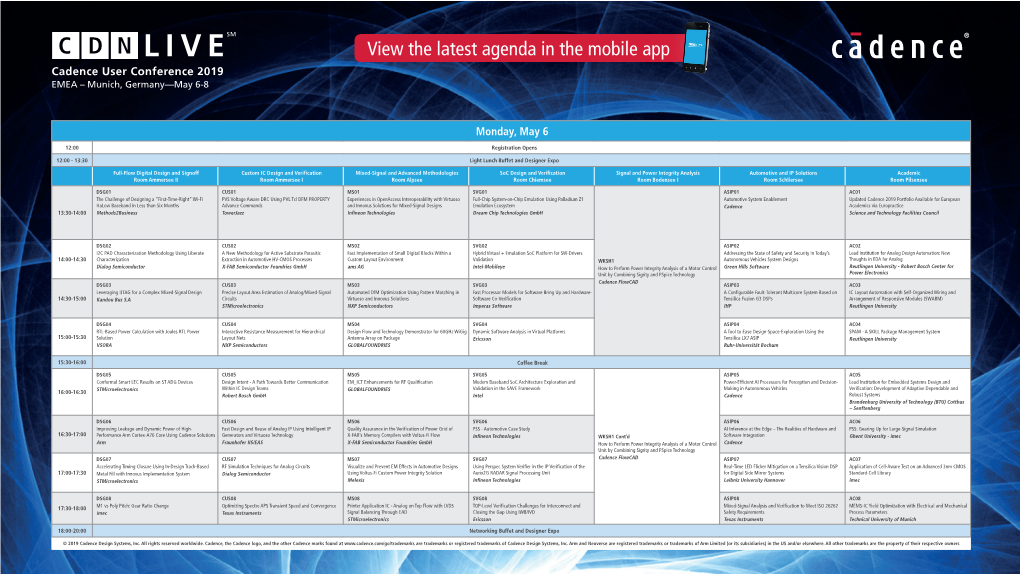 View the Latest Agenda in the Mobile App