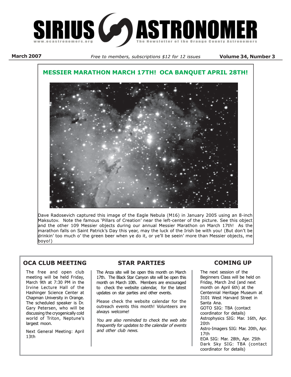 Oca Club Meeting Star Parties