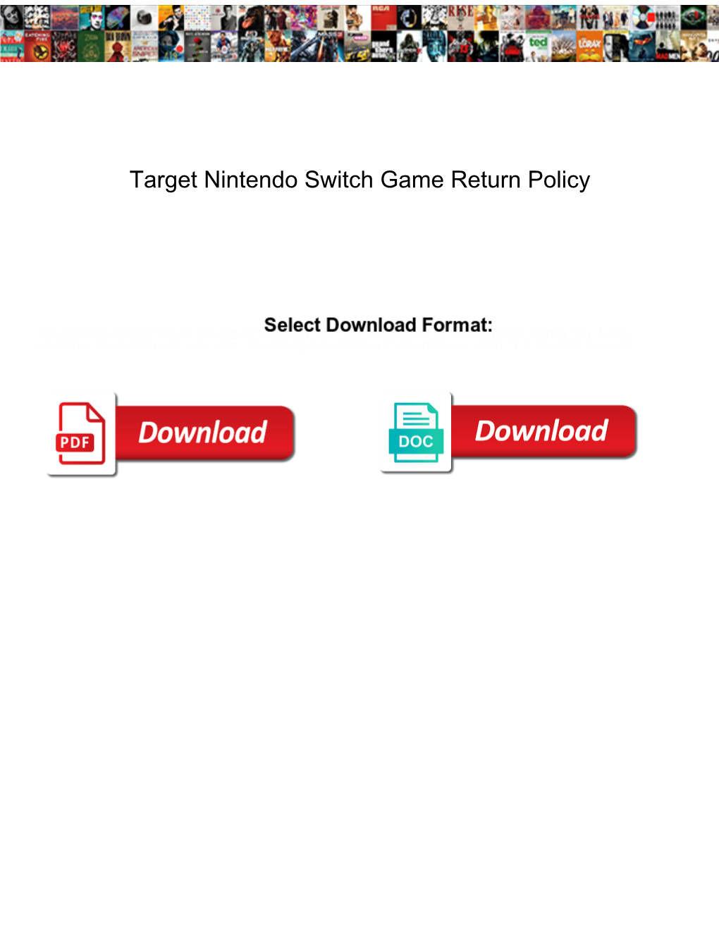 Target Nintendo Switch Game Return Policy