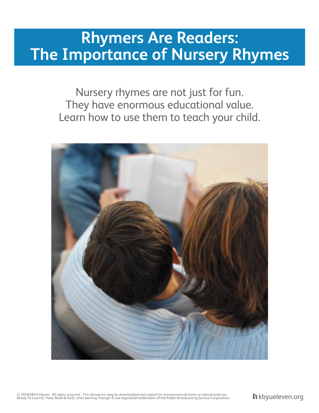 The Importance of Nursery Rhymes