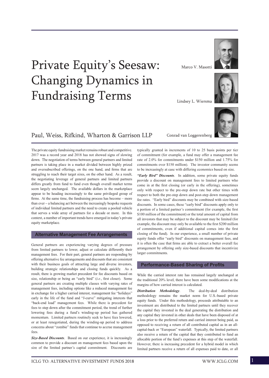 Private Equity's Seesaw: Changing Dynamics in Fundraising Terms