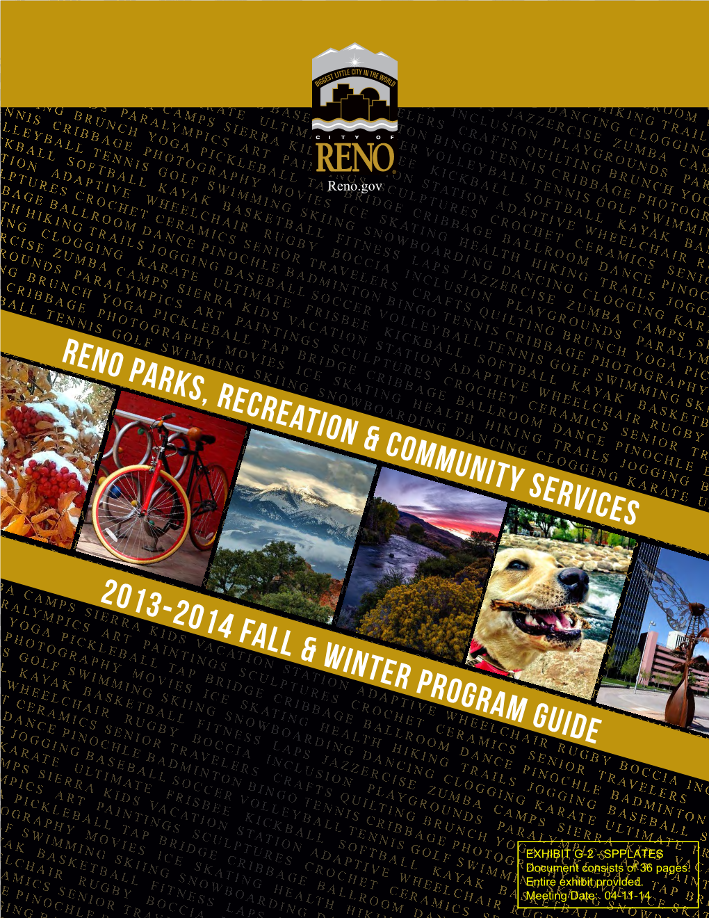 2013 -2014 Fall & Winter Program Guide Reno Parks, Recreation