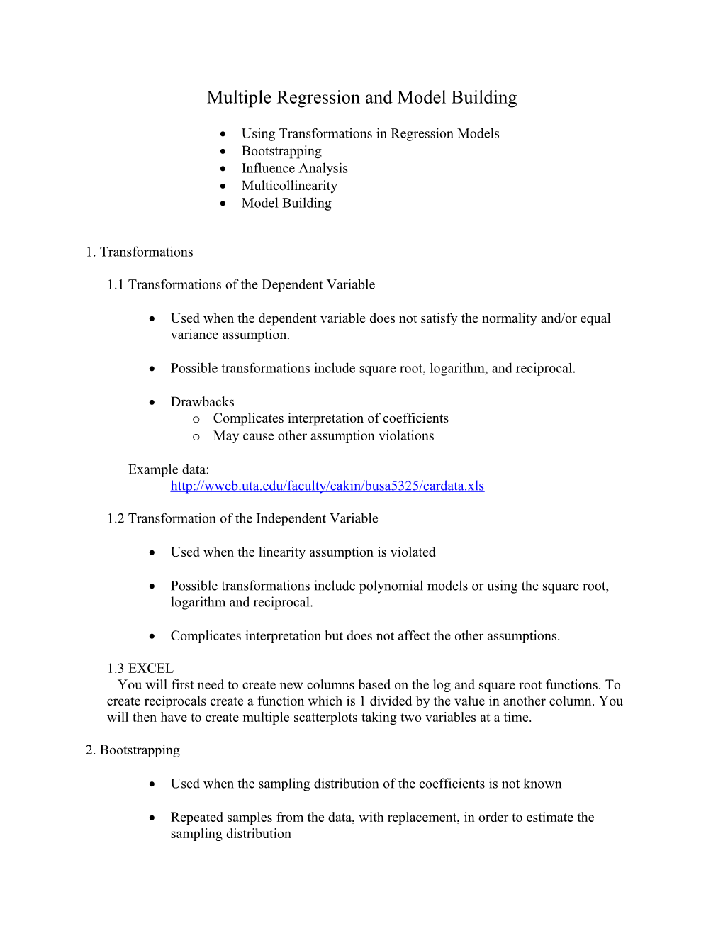 Multiple Regression And Model Building