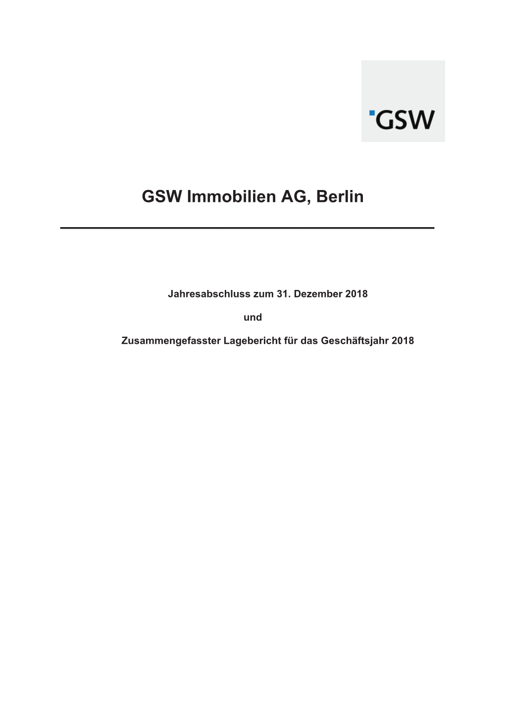 GSW Immobilien AG, Berlin ______