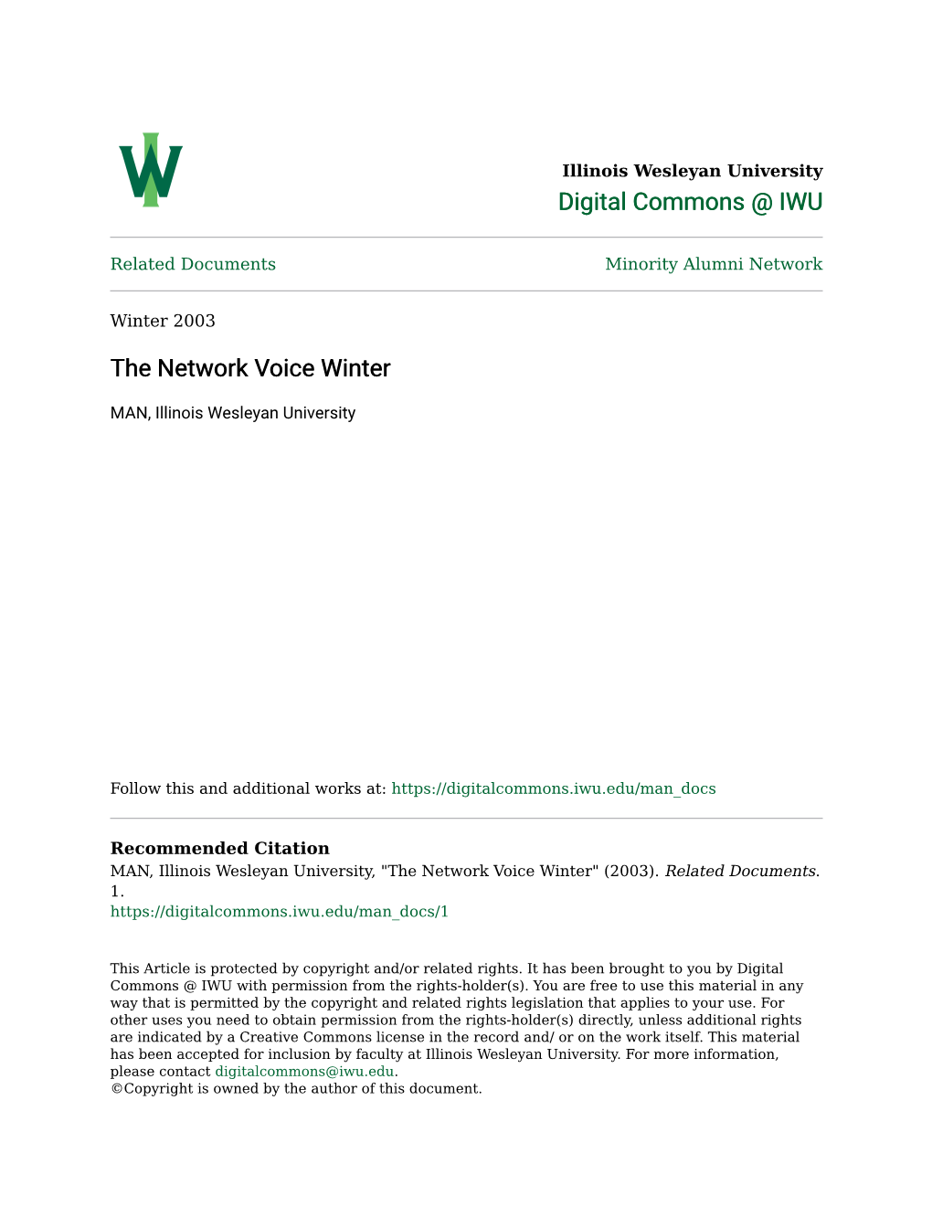 The Network Voice Winter