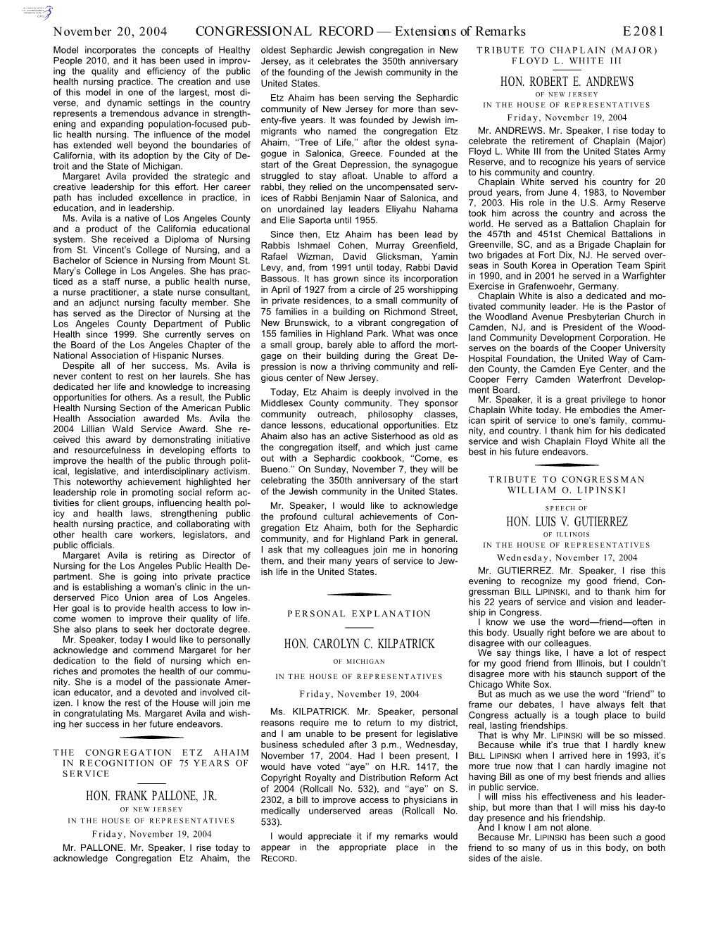 CONGRESSIONAL RECORD— Extensions Of