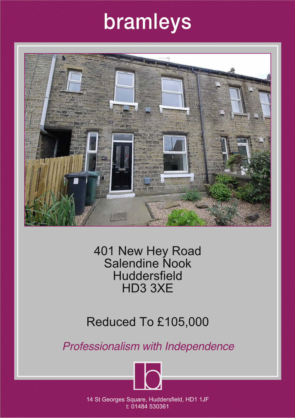 401 New Hey Road Salendine Nook Huddersfield HD3 3XE Reduced To