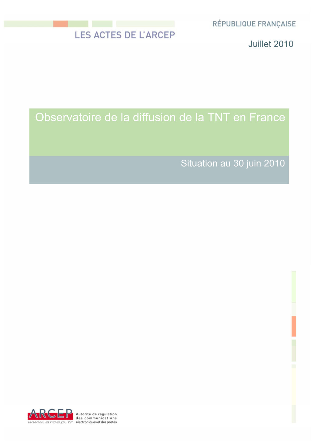 Observatoire De La Diffusion De La TNT En France