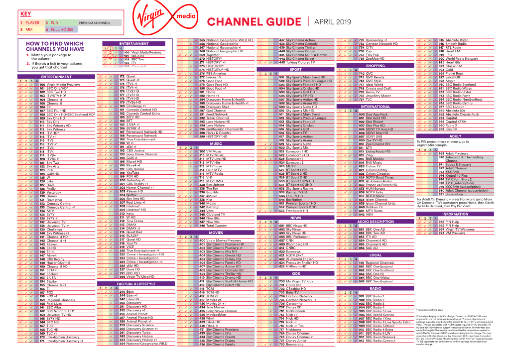 Channel Guide April 2019 2 Mix 4 Full House