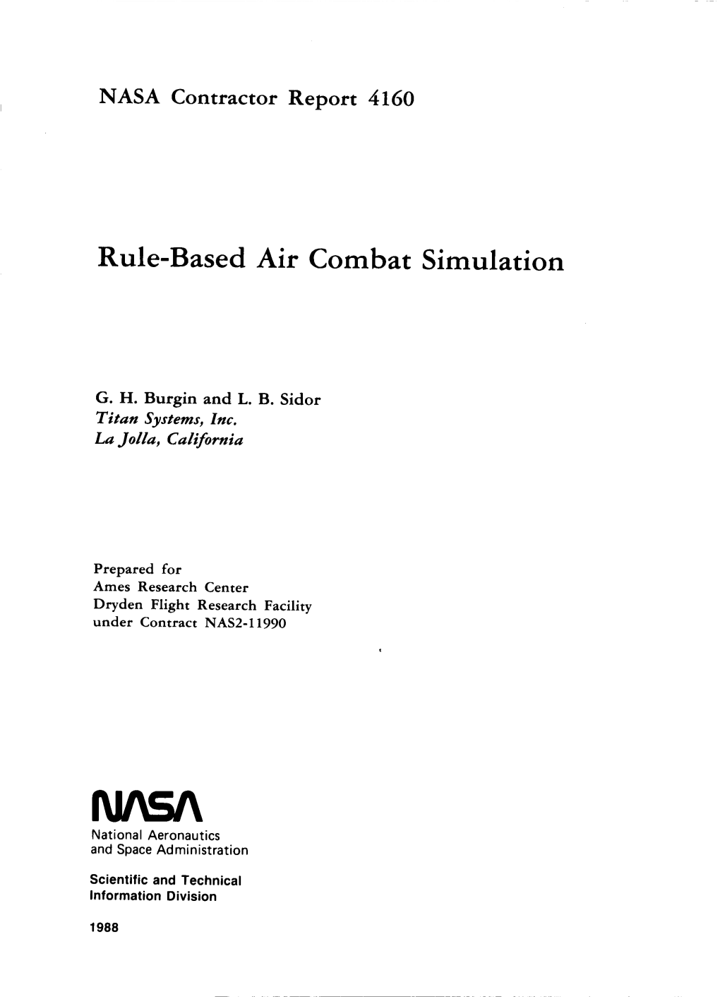 Rule-Based Air Combat Simulation