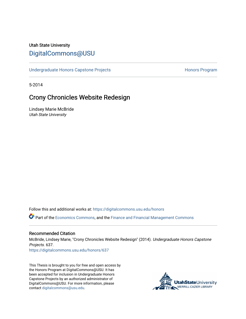 Crony Chronicles Website Redesign