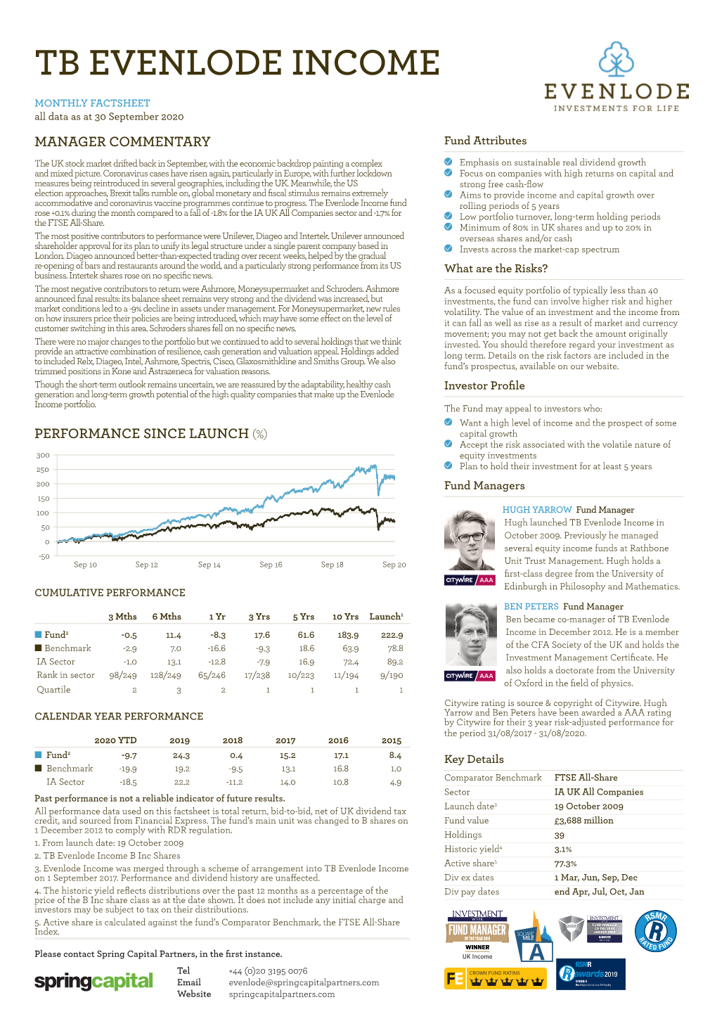 Evenlode Income Factsheet