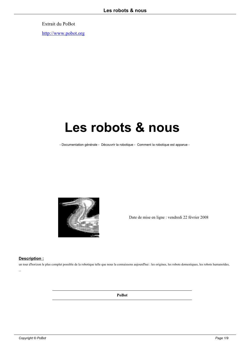 Les Robots & Nous