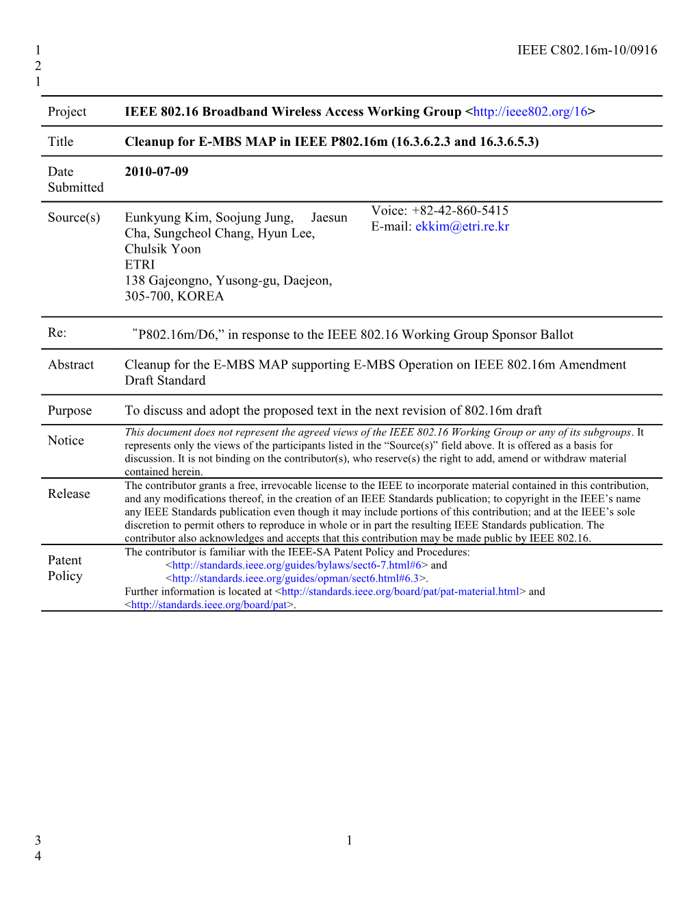 Cleanup for E-MBS MAP in IEEE P802.16M