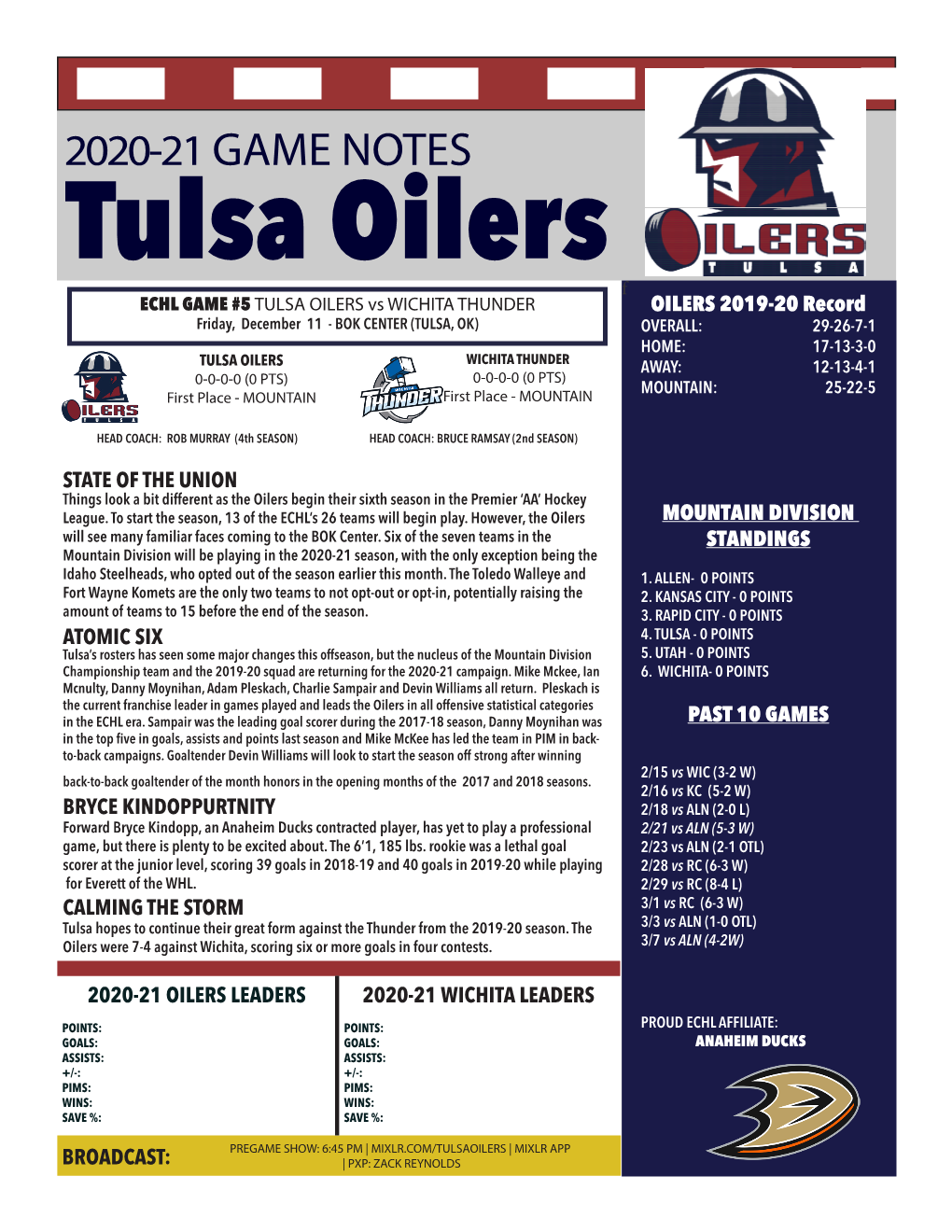 2020-21Game Notes