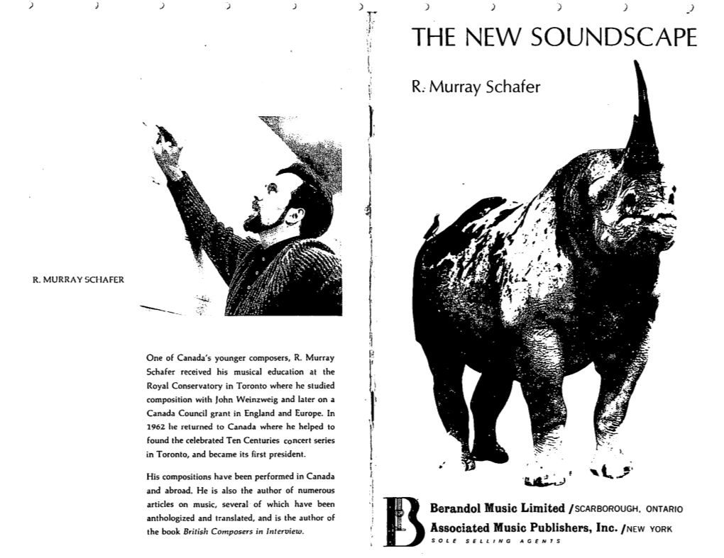R. Murray Schafer “The New Soundscape”