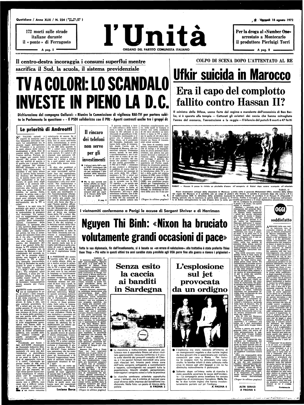 Era Il Capo Del Complotto Fallito Contro Hassan II? INVESTE in PIENO LA D