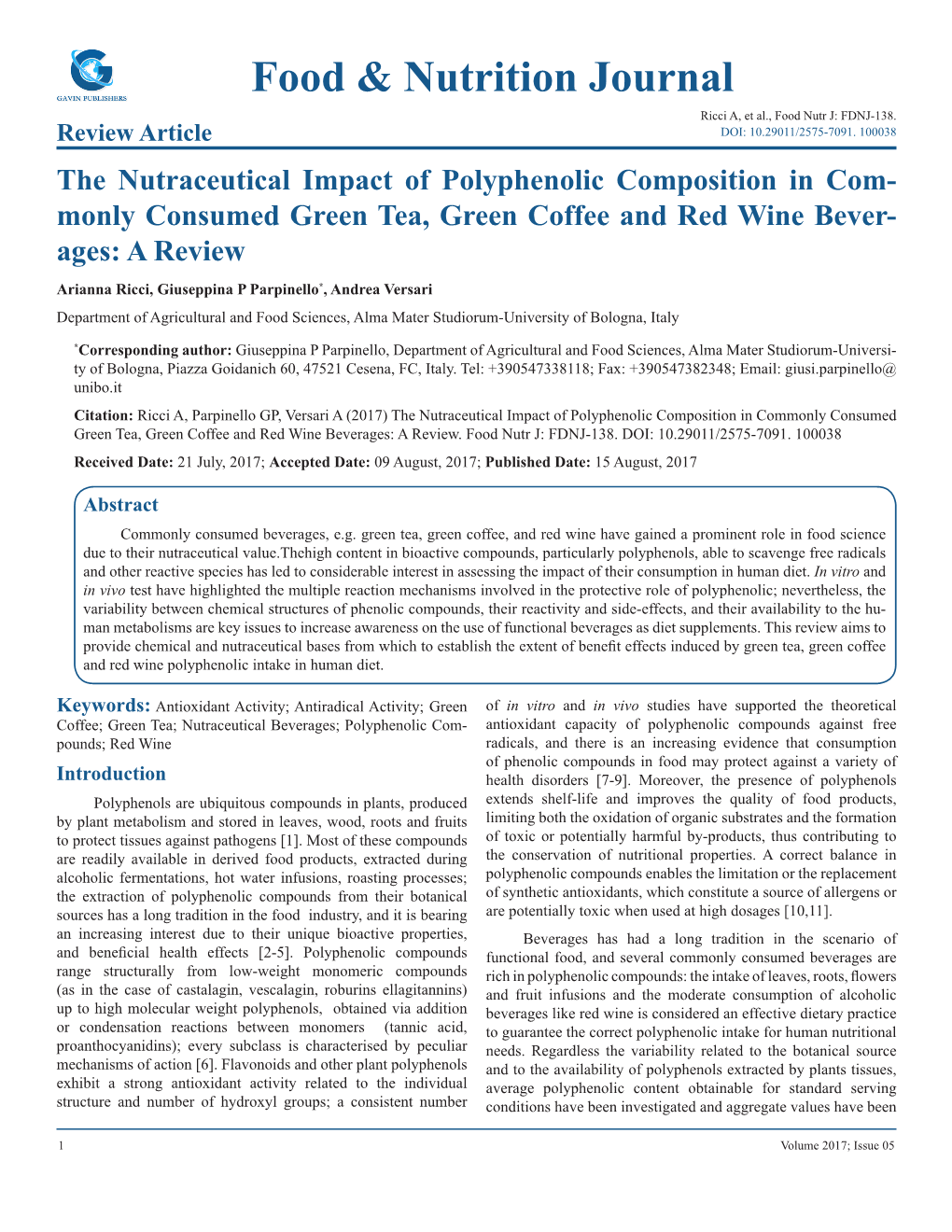 Food & Nutrition Journal