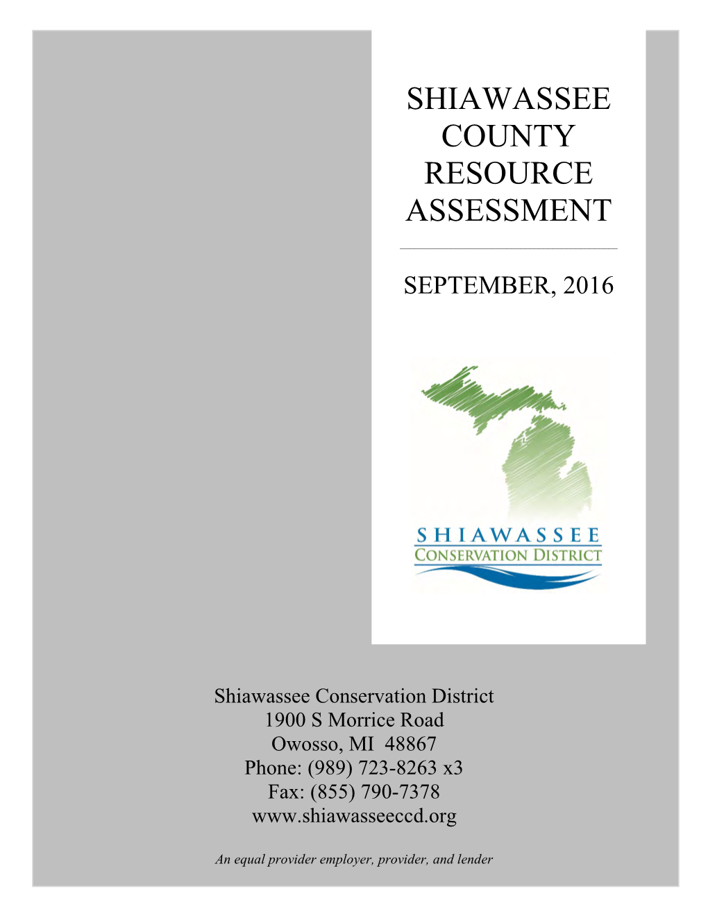 2016 Shiawassee County Resource