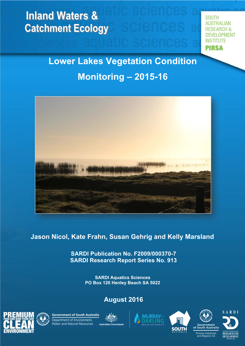 Lower Lakes Vegetation Condition Monitoring – 2015-16
