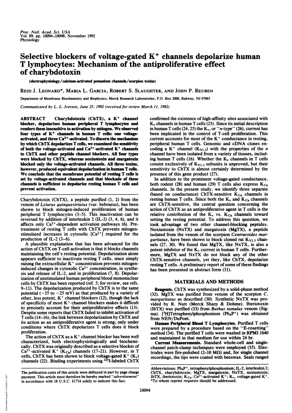 Selective Blockers of Voltage-Gated K+ Channels Depolarize