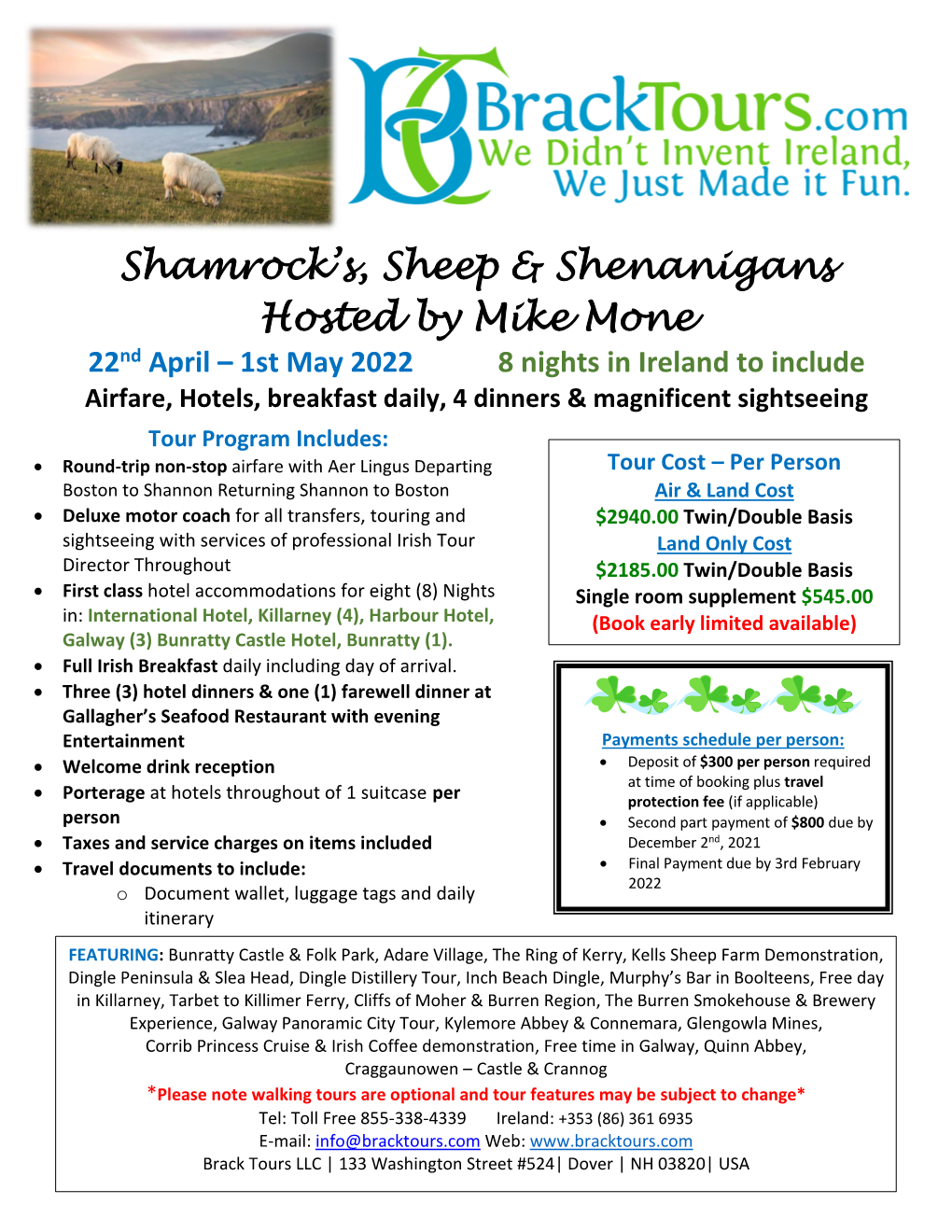 Shamrock's, Sheep & Shenanigans Hosted by Mike Mone