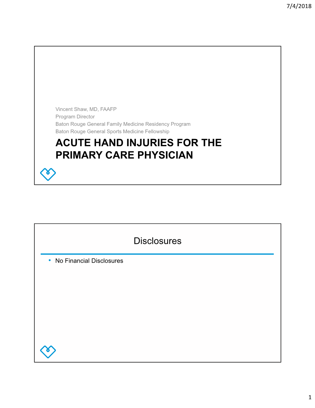 Acute Hand Injuries for the Primary Care Physician