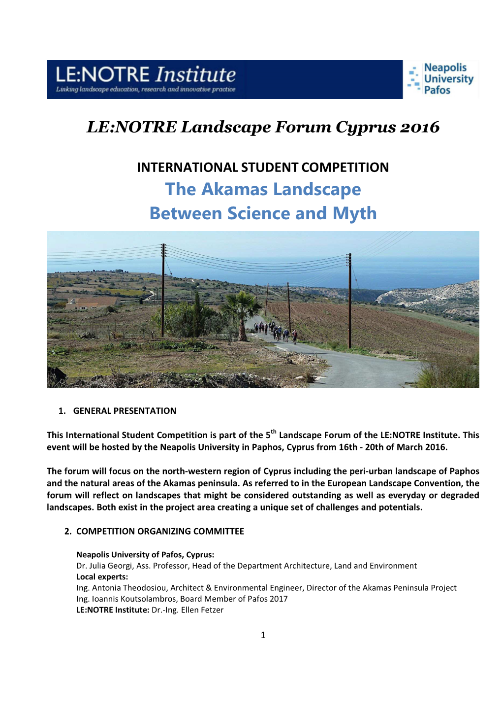 Cyprus LENOTRE Competition Brief