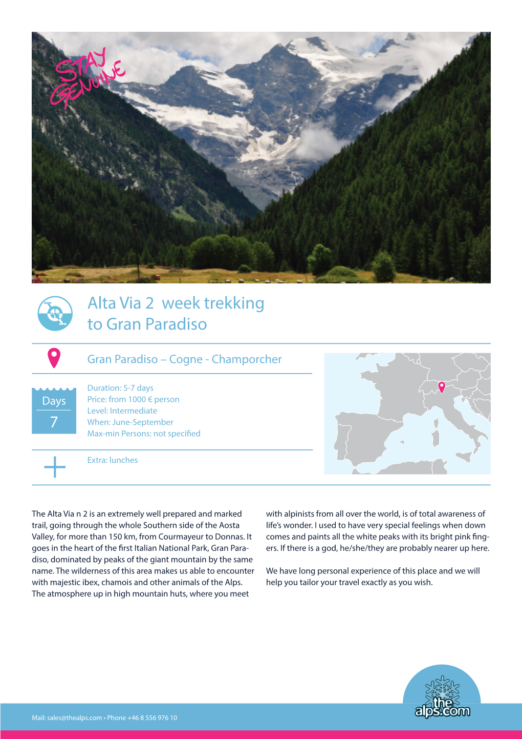 Alta Via 2 Week Trekking to Gran Paradiso