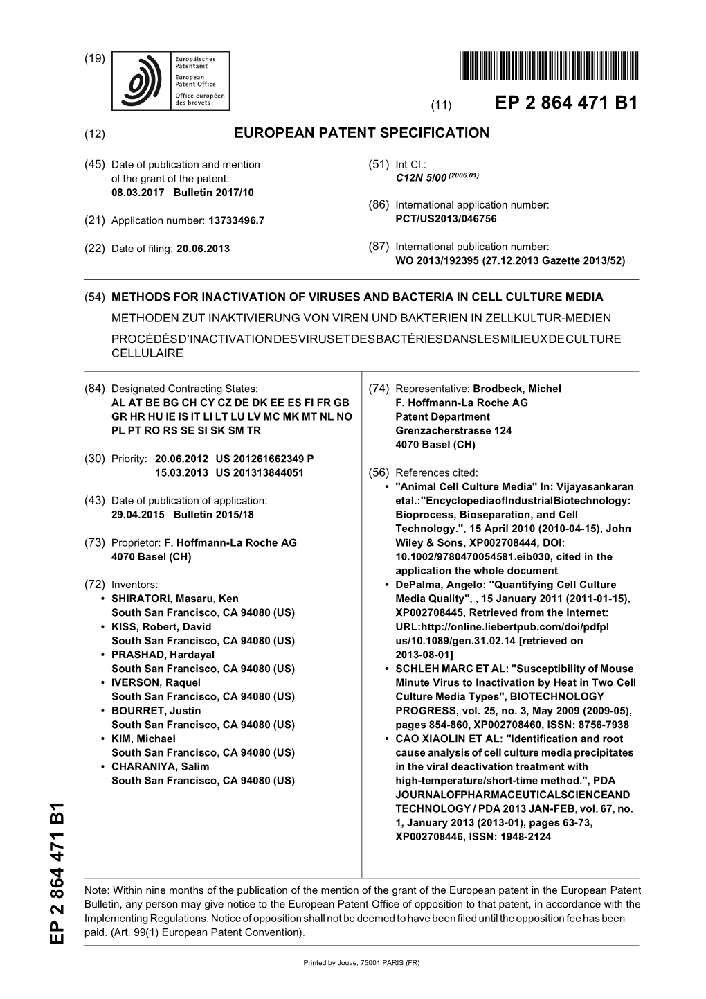 Methods for Inactivation of Viruses and Bacteria in Cell