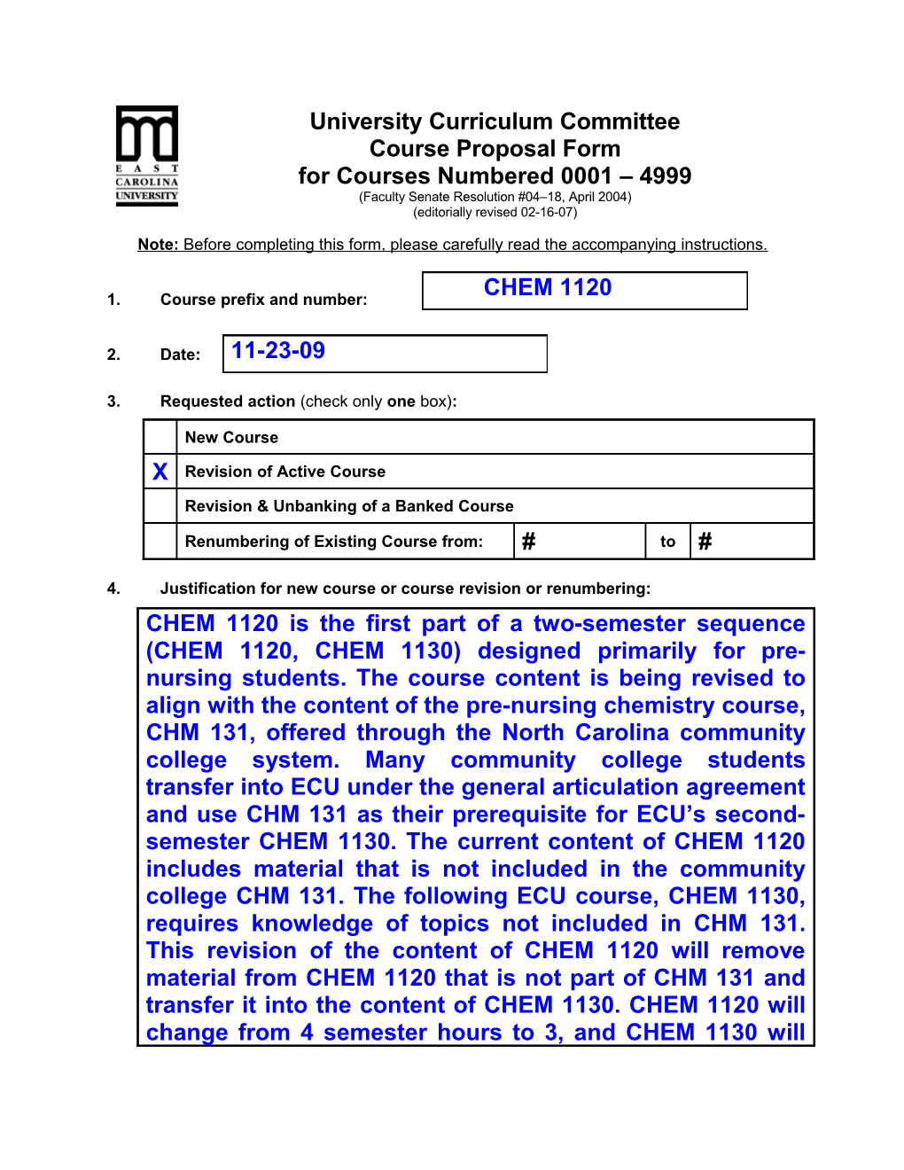 University Curriculum Committee