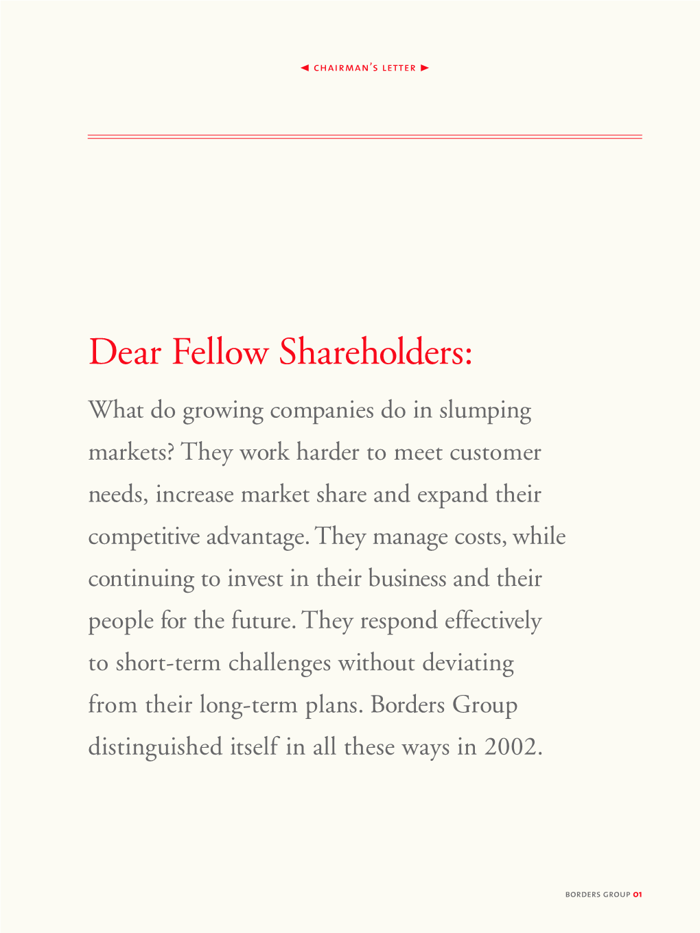 Print Letter to Shareholders (PDF)