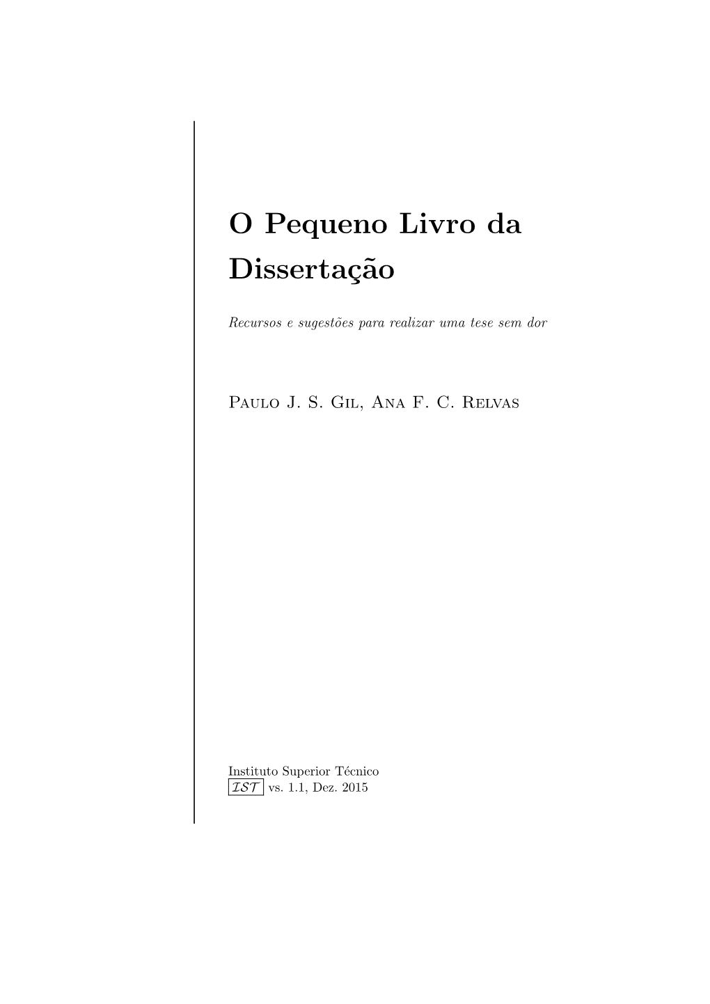 O Pequeno Livro Da Dissertação