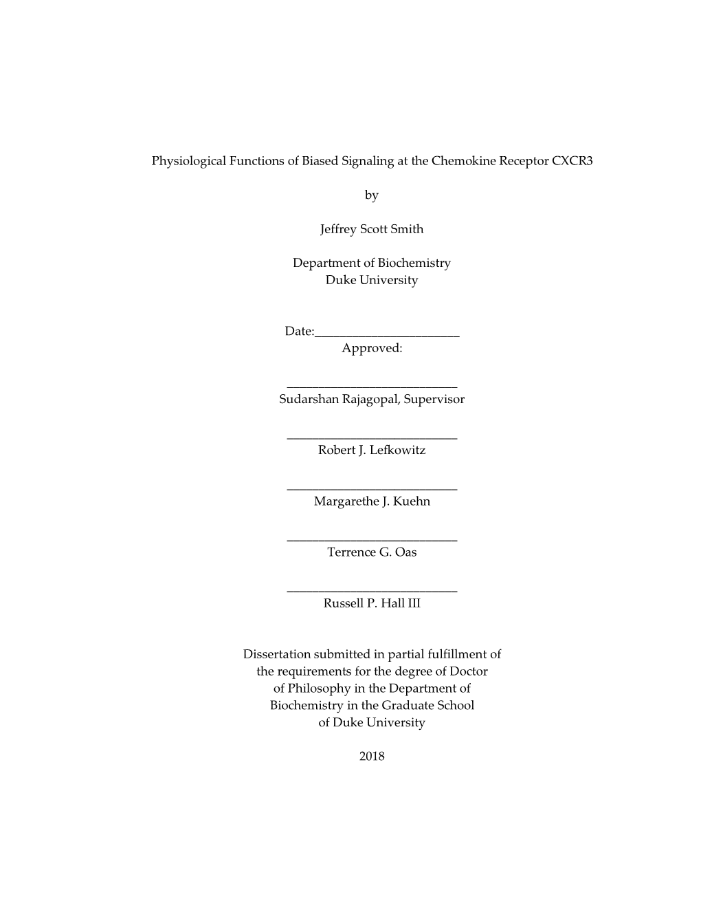 I Physiological Functions of Biased Signaling at the Chemokine