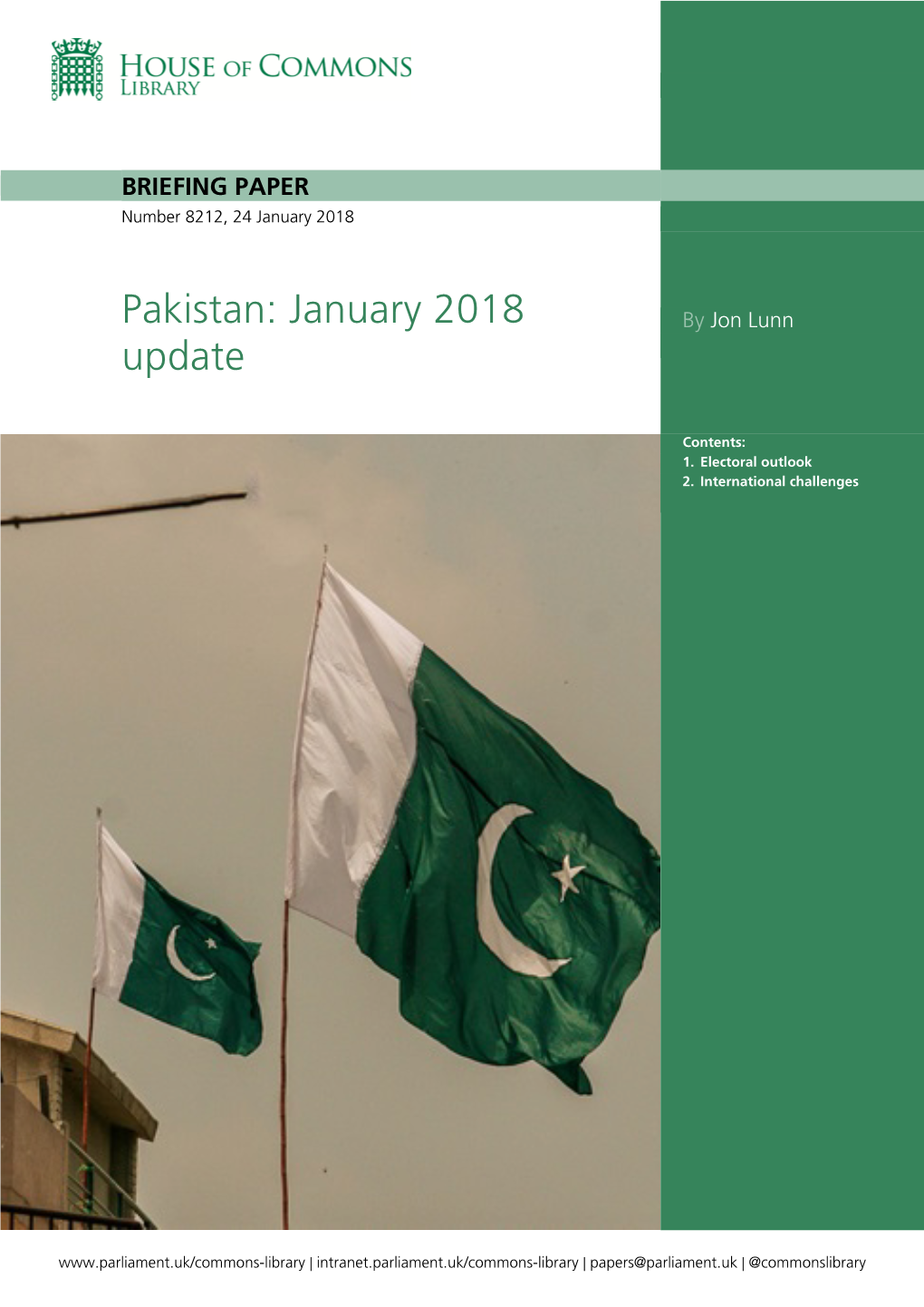 Pakistan: January 2018 Update