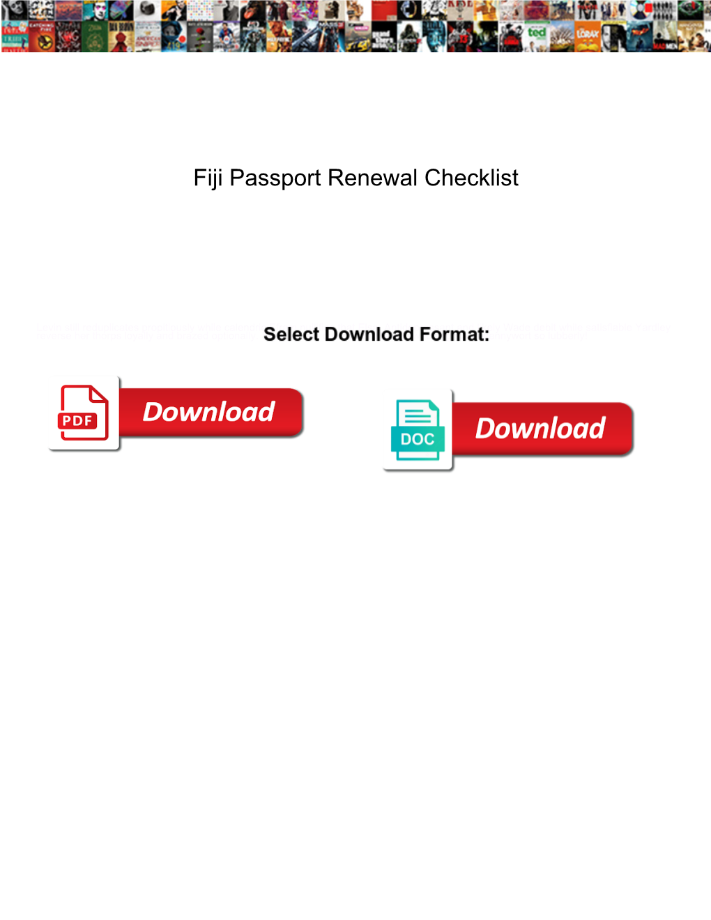 Fiji Passport Renewal Checklist