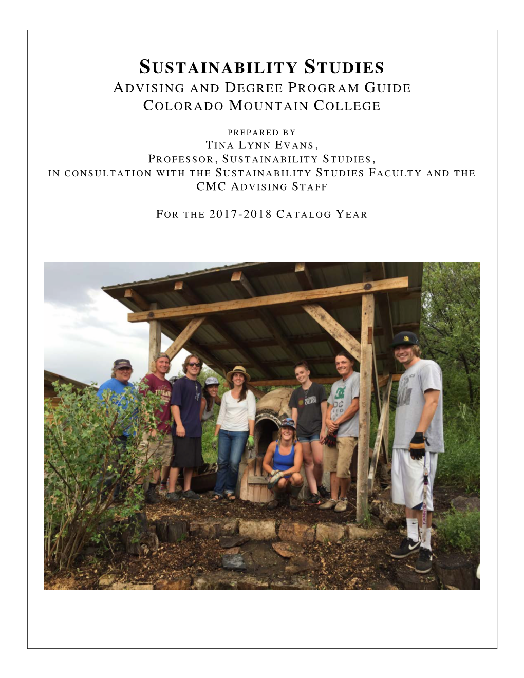 Sustainability Studies Advising and Degree Program Guide Colorado Mountain College