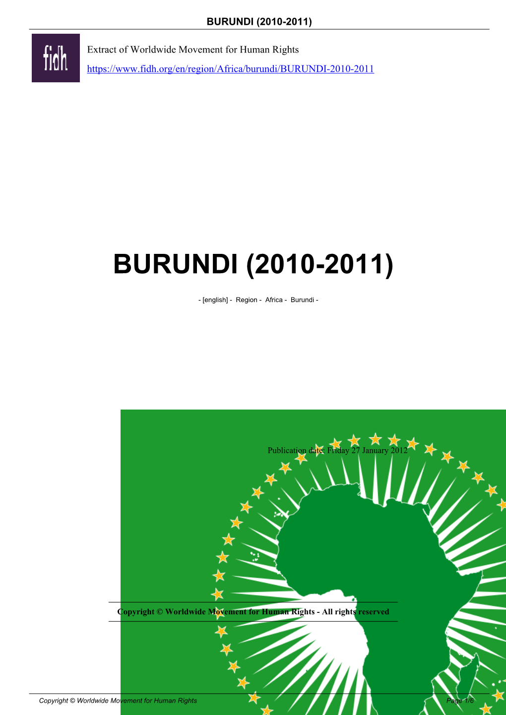 Burundi (2010-2011)