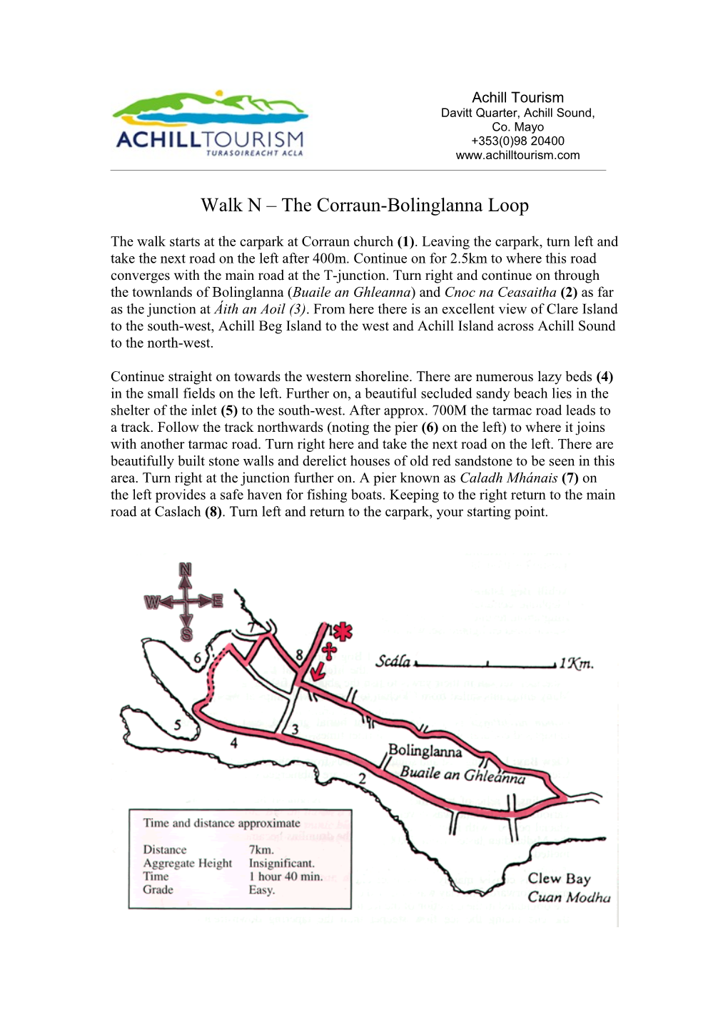 Walk N – the Corraun-Bolinglanna Loop