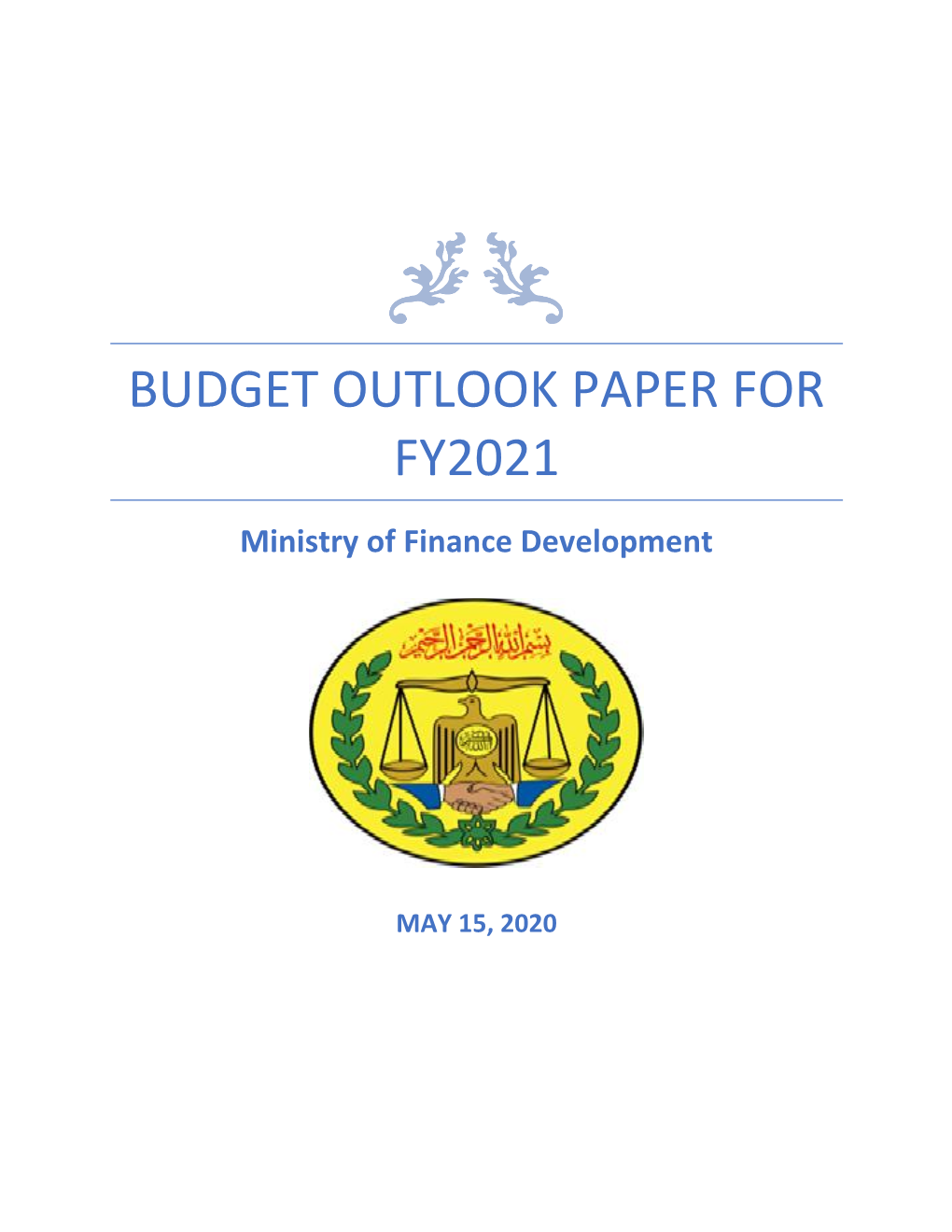 Budget Outlook Paper for Fy2021