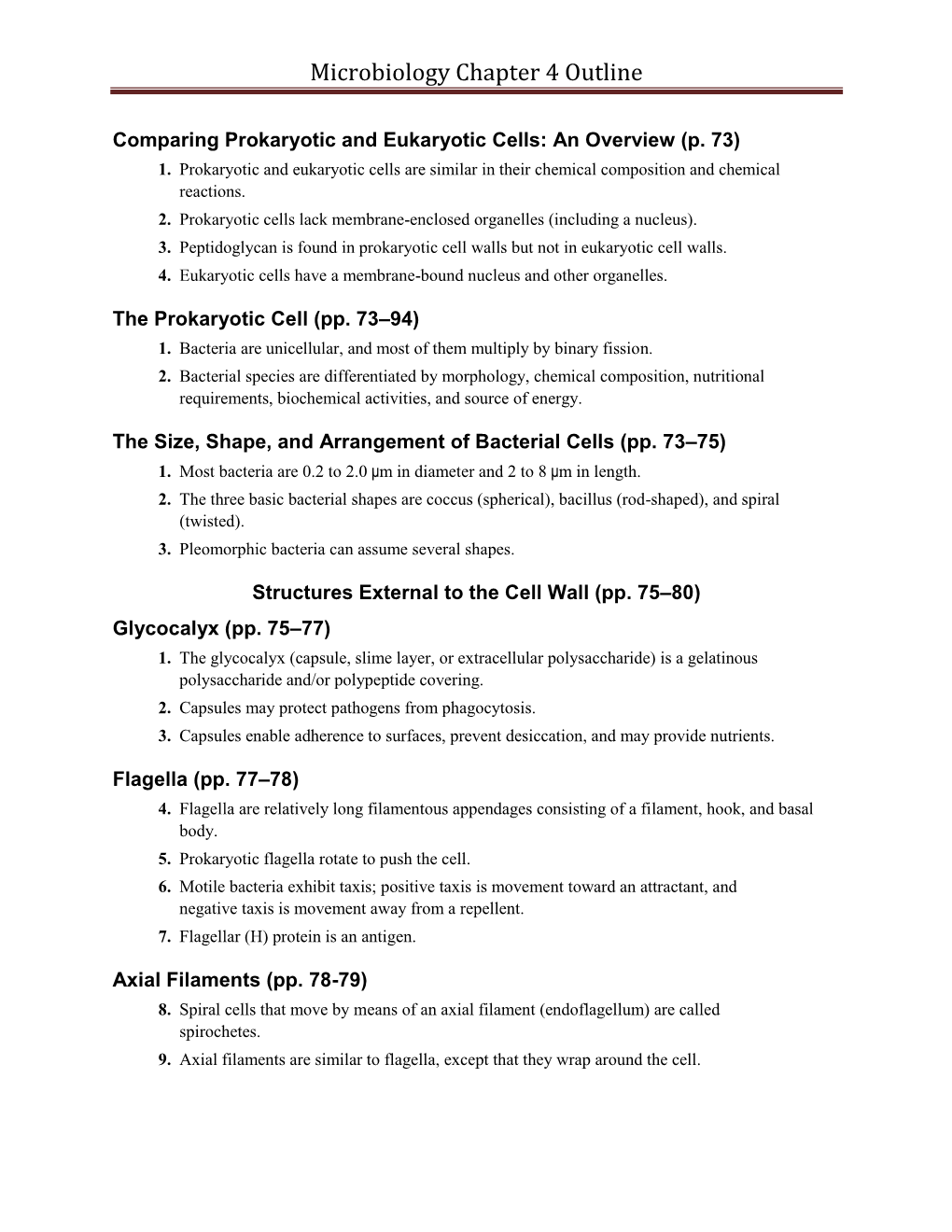 Microbiology Chapter 4 Outline