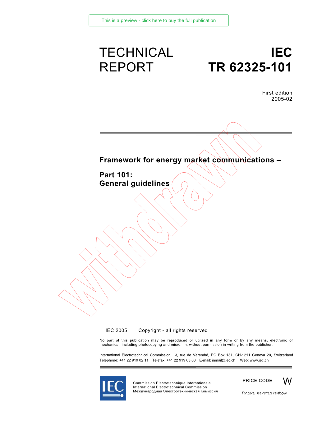 Technical Report Iec Tr 62325-101