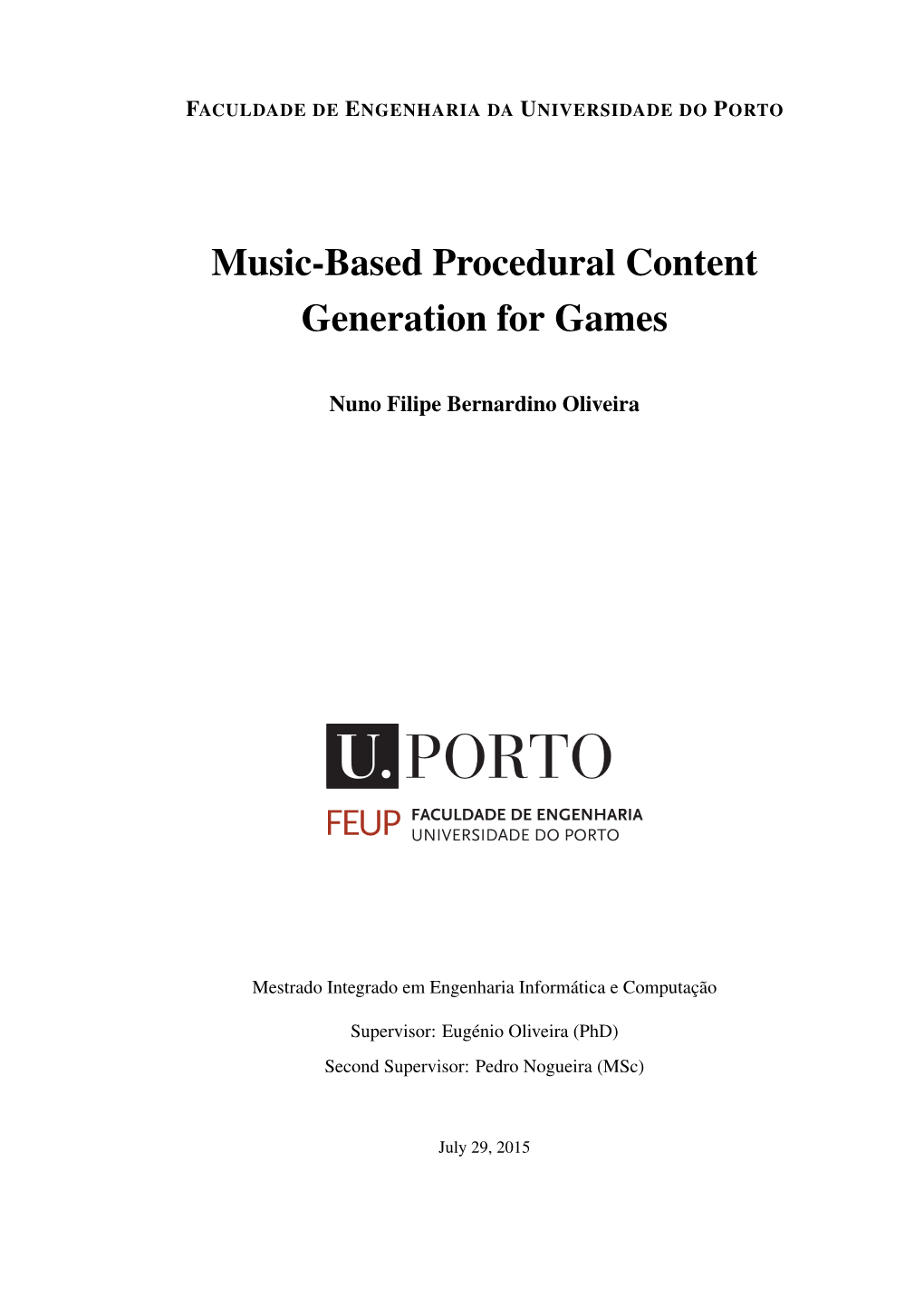 Music-Based Procedural Content Generation for Games