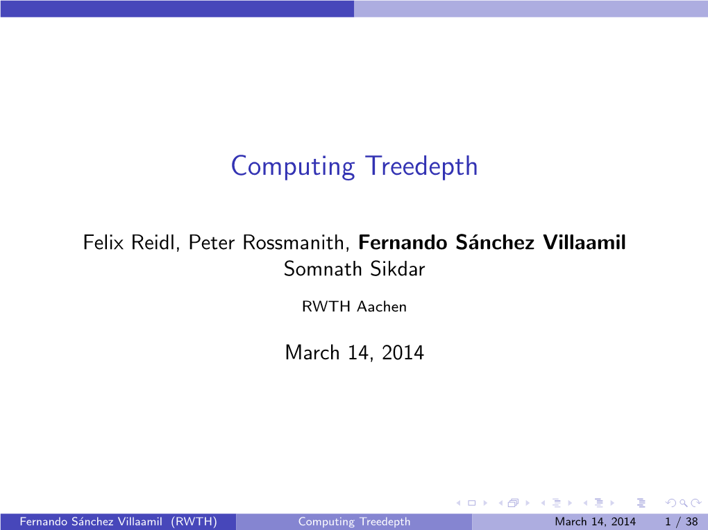 Computing Treedepth
