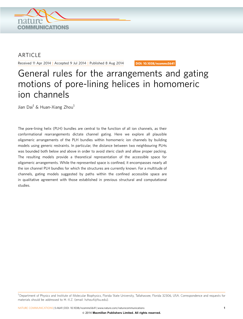 General Rules for the Arrangements and Gating Motions of Pore-Lining Helices in Homomeric Ion Channels