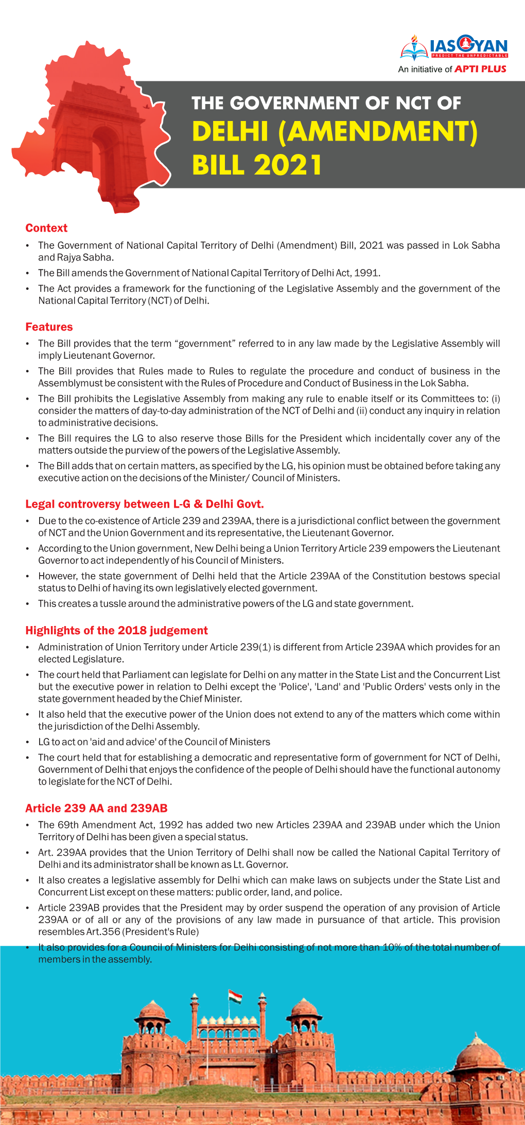 Delhi (Amendment) Bill 2021