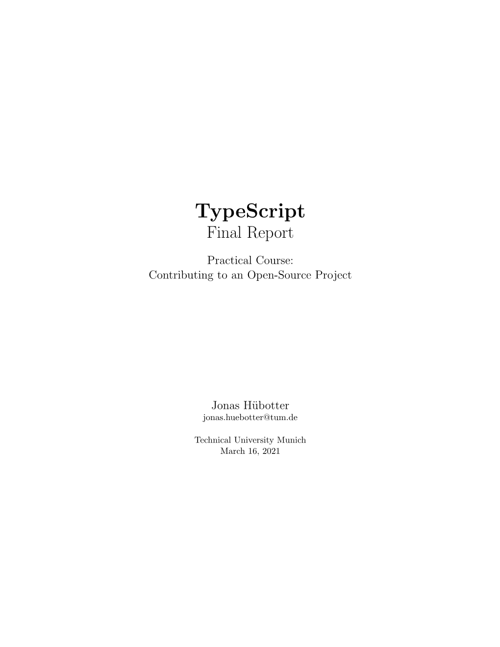 Typescript Final Report