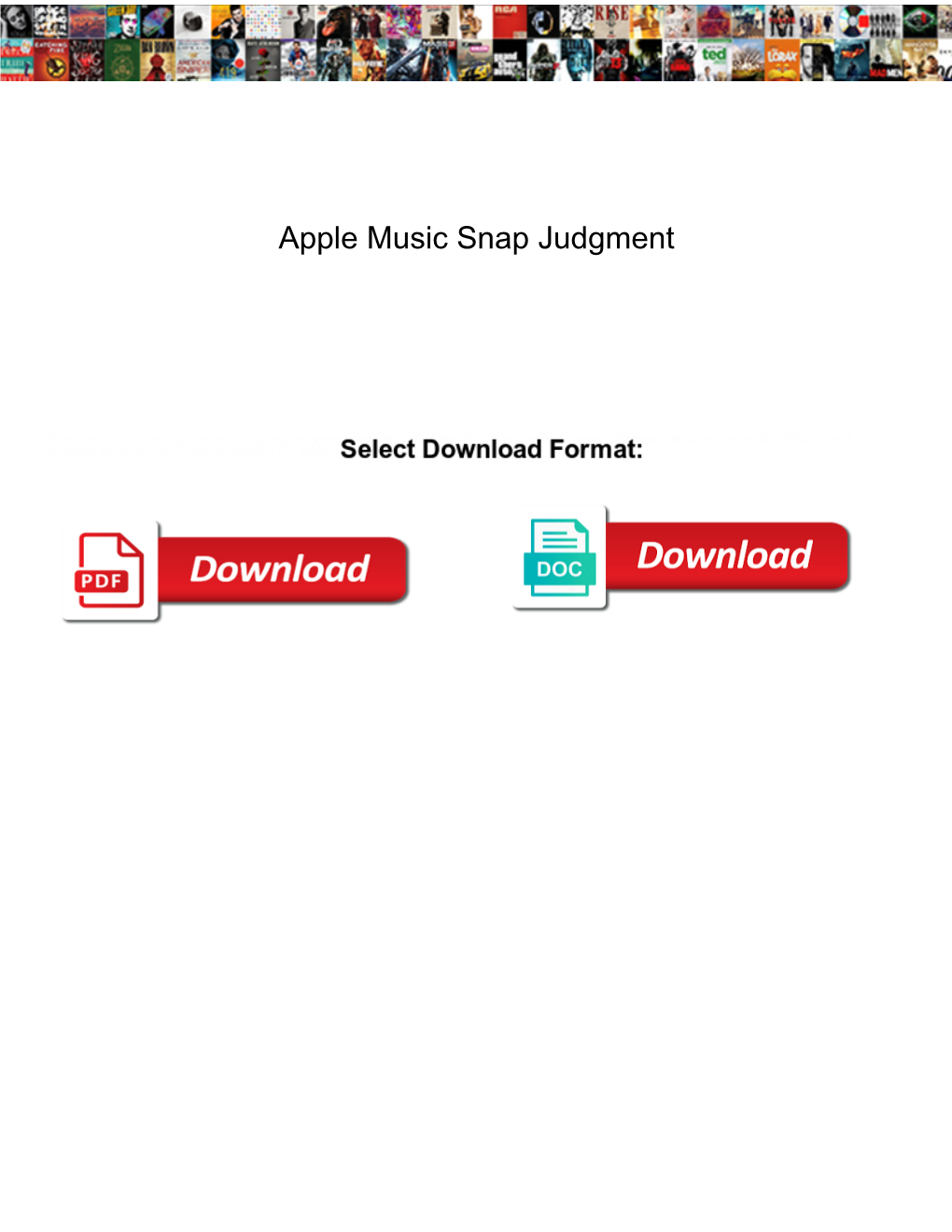 Apple Music Snap Judgment