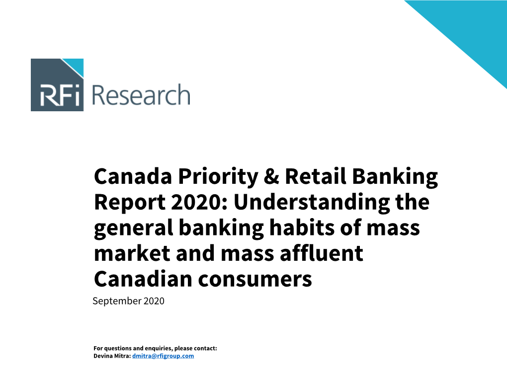 Canada Priority & Retail Banking Report 2020